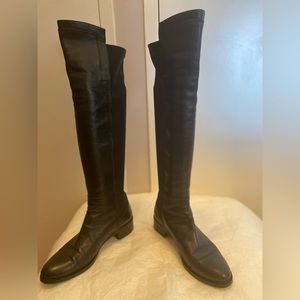 Over the knee black boots
